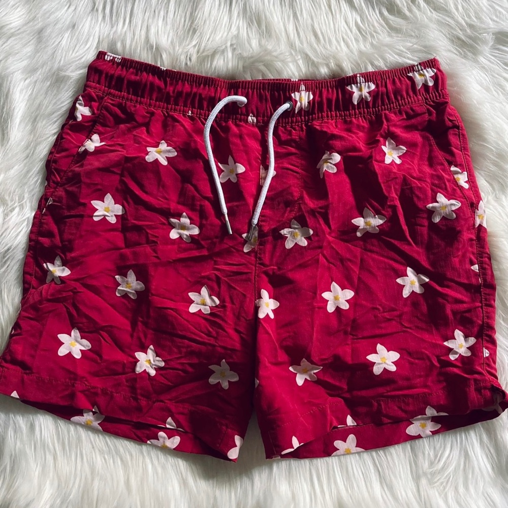 Troops of Tomorrow Red Flower Swim Trunks